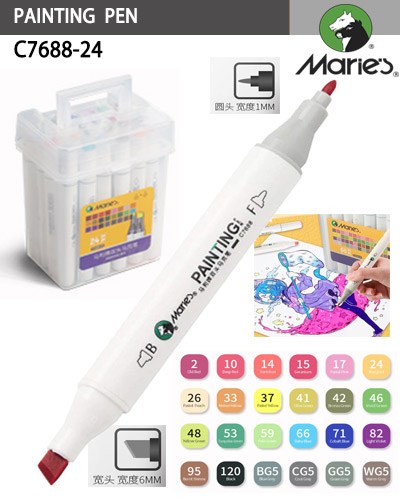 marcadores 24 colores maries